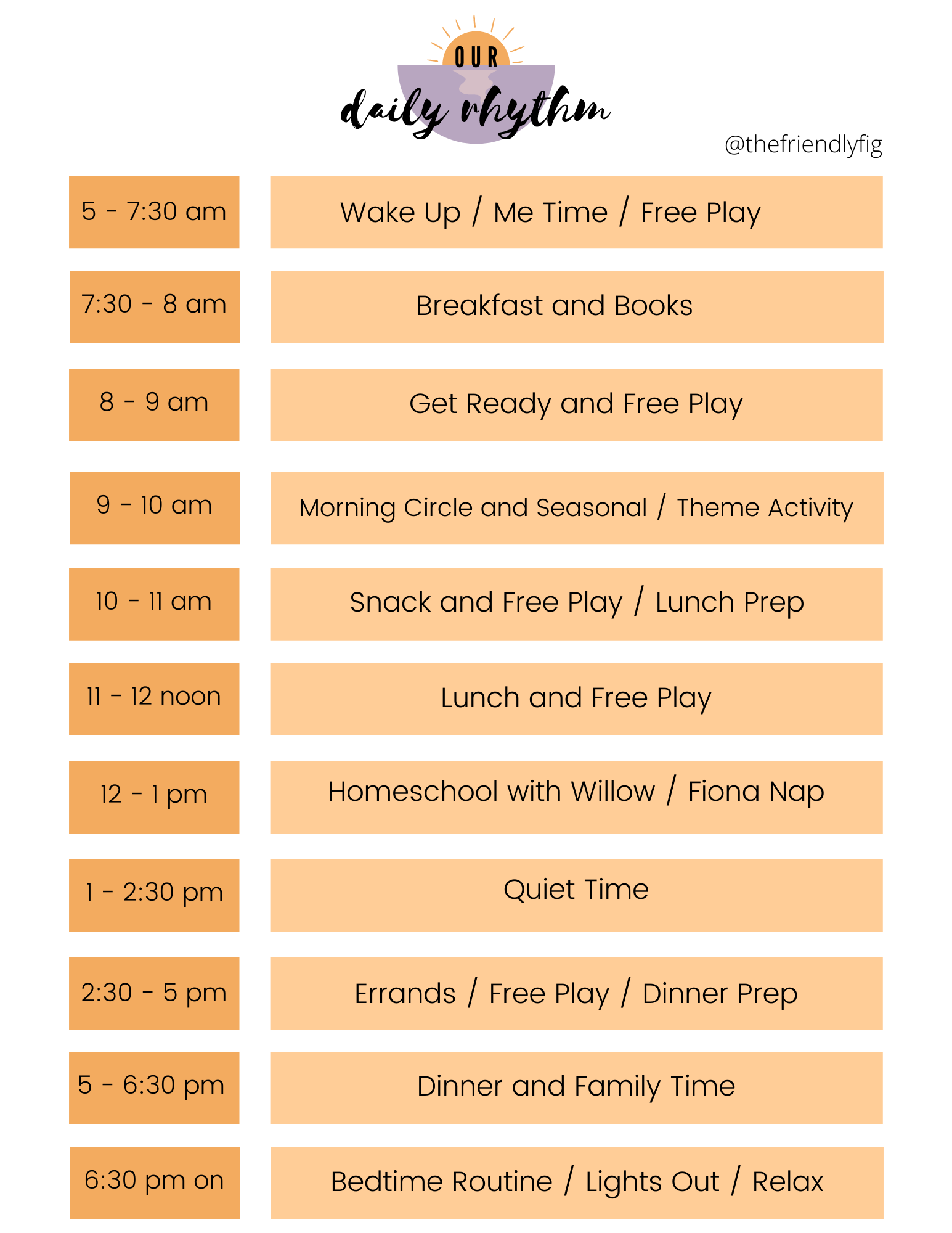 Our Daily Rhythm Free Download The Friendly Fig